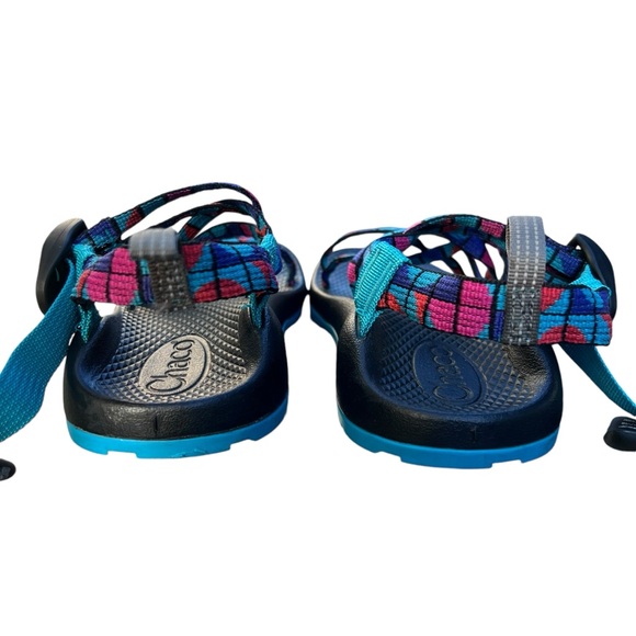 Chaco Kids ZX/1 Ecotread Sandal Teal Break Size 1 - Picture 3 of 11